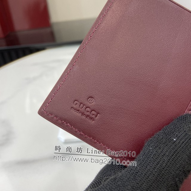 Gucci專櫃古馳最新款飾小紅貓細節GG迷你錢包 jh2021型號：810072